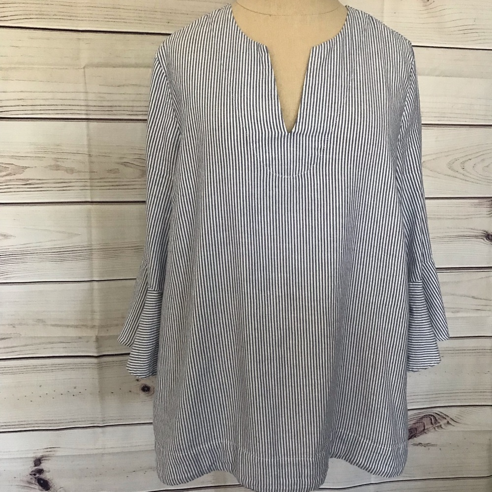 Westbound | Striped Bell Sleeve Tunic